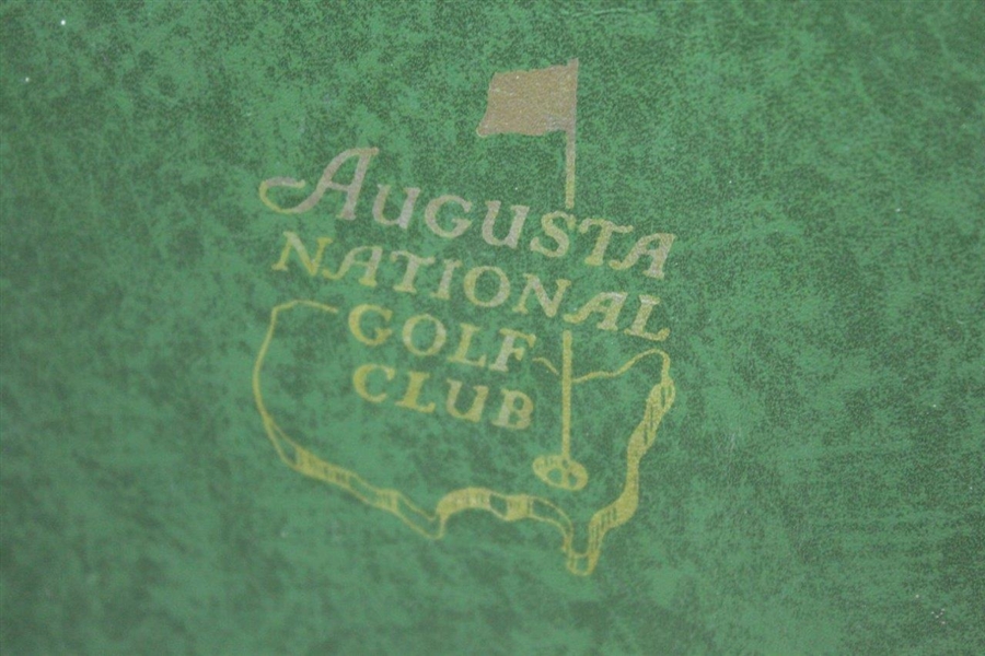 Augusta National Golf Club Member Club Luncheon/Dinner Menu