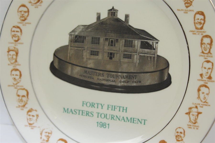 1981 Masters Champions Plate - Stamped Prototype - Only 1