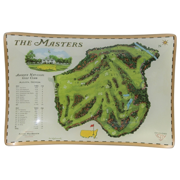 Augusta National Golf Club 'The Masters' Course Layout Candy Dish/Tray