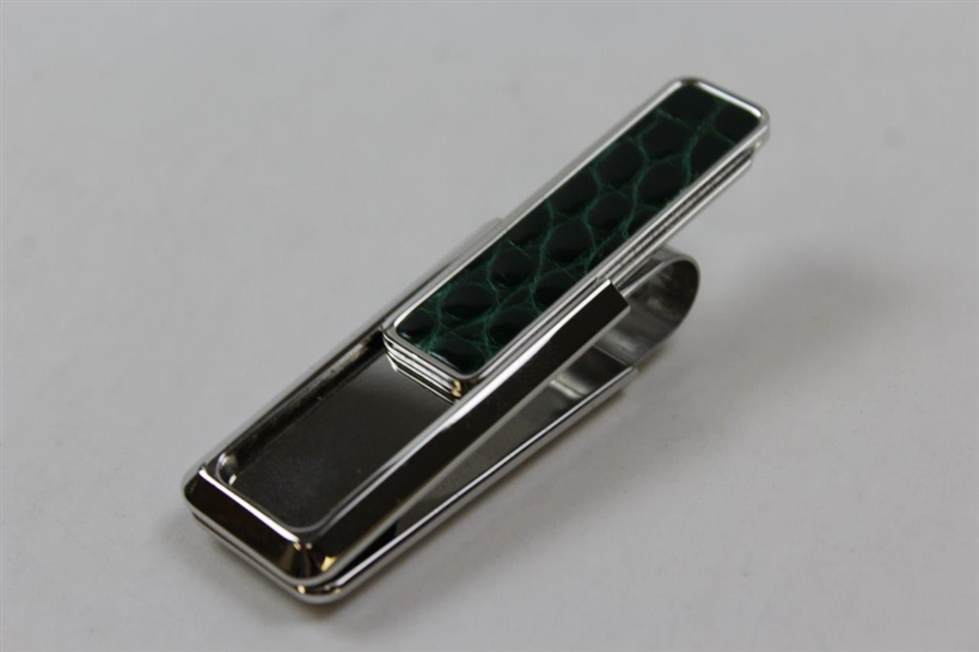 ANGC Member Money Clip w/Engraved Logo - Made by C-Clip - Green Alligator