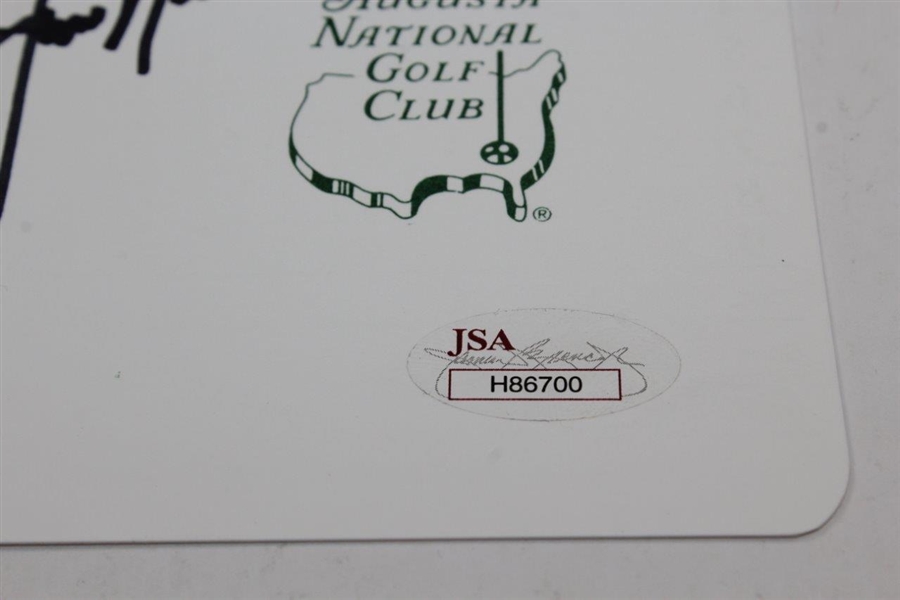 Jack Nicklaus Signed Augusta National Golf Club Scorecard JSA #H867600