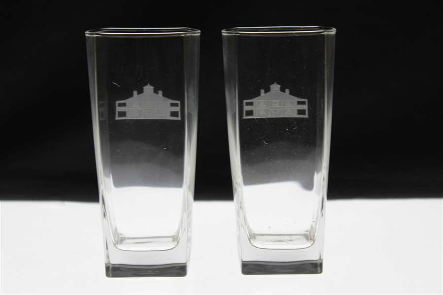 Two Augusta National Golf Club Clubhouse High Ball Glass Set - 1990's