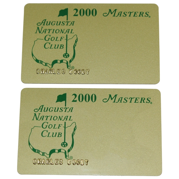 Charles Coody's Pair of 2000 Masters Participant Credit Cards