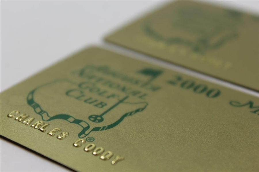 Charles Coody's Pair of 2000 Masters Participant Credit Cards