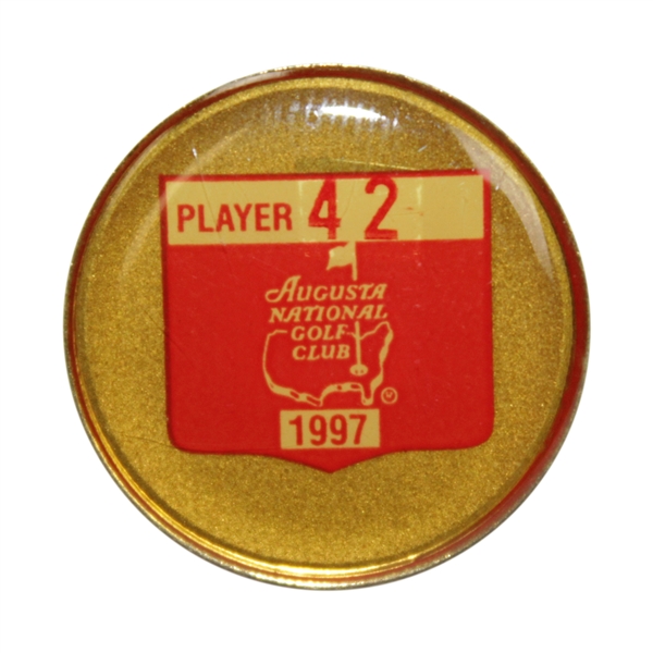 Charles Coody's 1997 Masters Tournament Contestant Badge #42