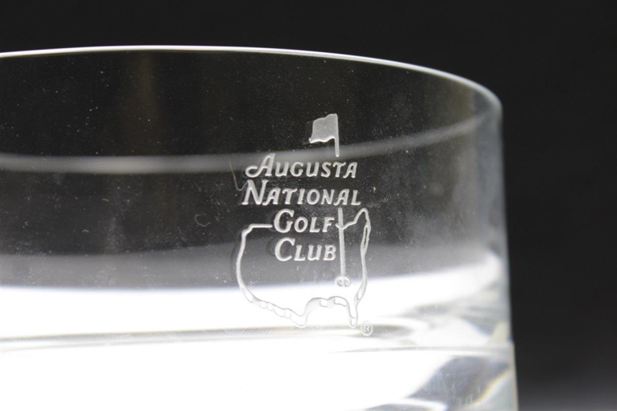 Augusta National Golf Club Logo Sterling Cut Glass Deep Candy Dish