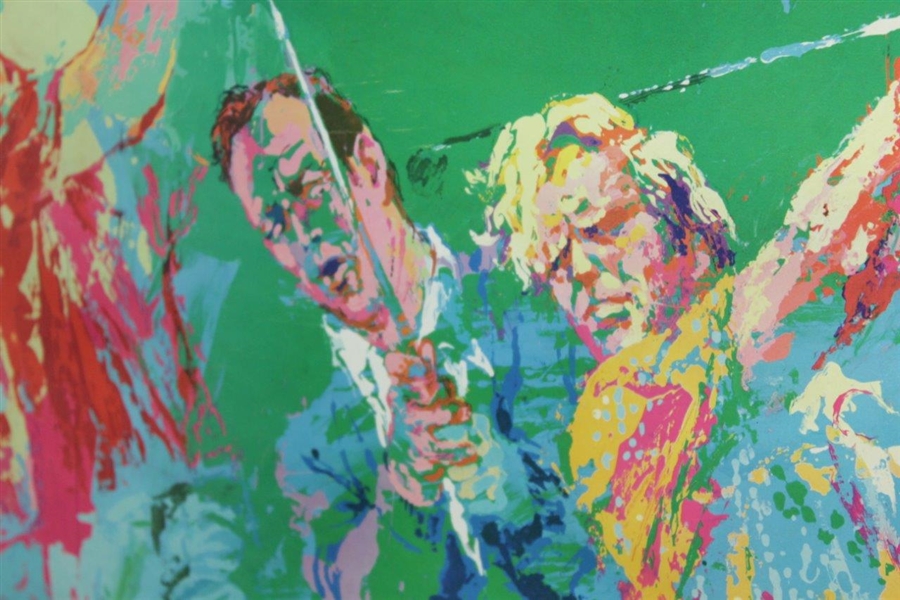 Leroy Neiman Signed Print with Cut Sigs of Hogan & Snead with Big 3 & Trevino JSA ALOA