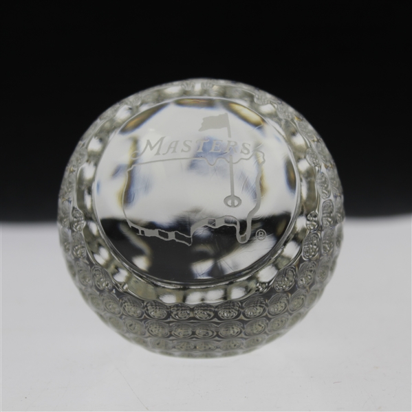 Masters Tournament Tiffany & Co. Undated Crystal Golf Ball Paperweight in Original Box