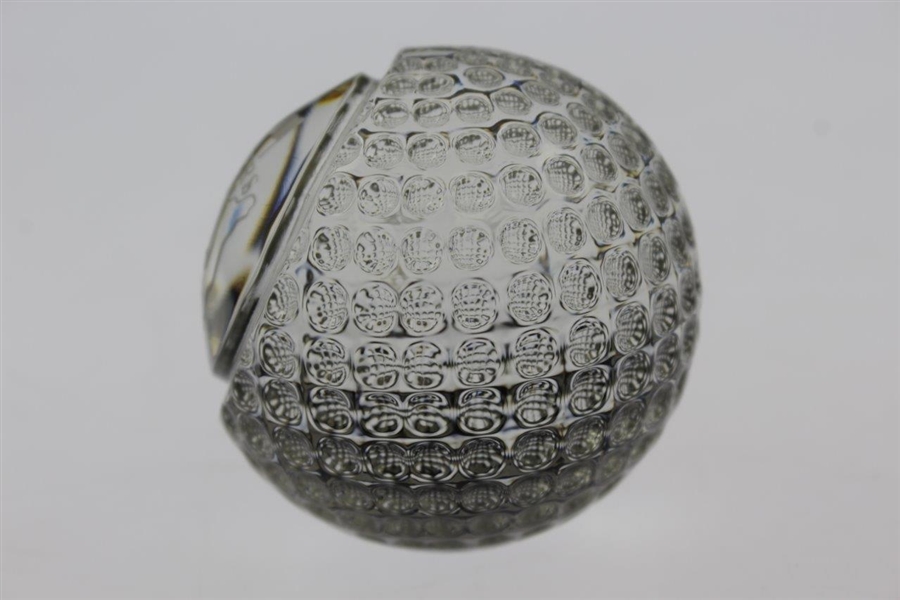 Masters Tournament Tiffany & Co. Undated Crystal Golf Ball Paperweight in Original Box