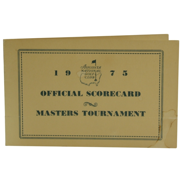1975 Masters Tournament Official Scorecard - Jack Nicklaus Winner!