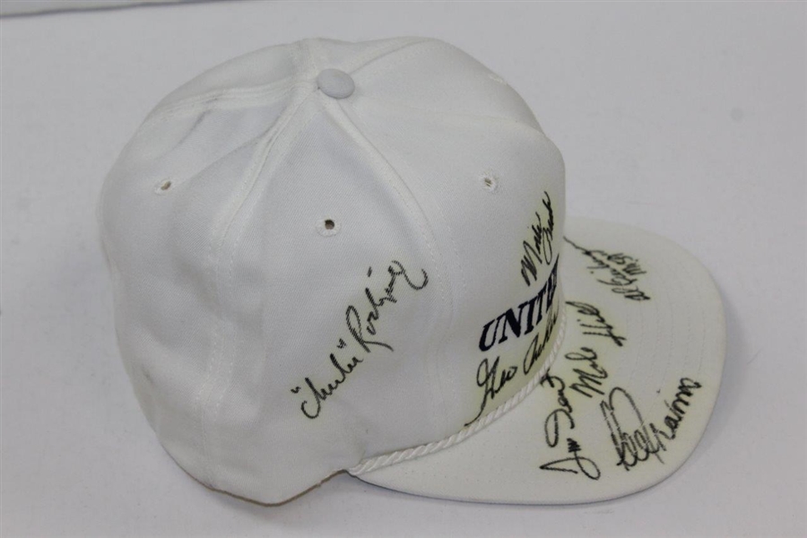 Multi-Signed 'United States' White Hat with Archer, Trevino, Gieberger, & more - Charles Coody Collection JSA ALOA