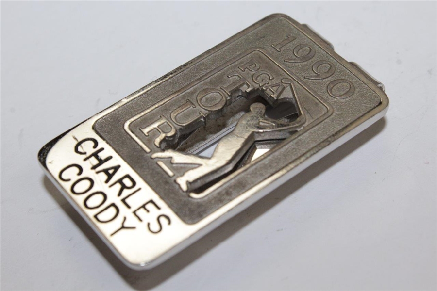 Charles Coody's Personal 1990 PGA Tour Money Clip/Badge