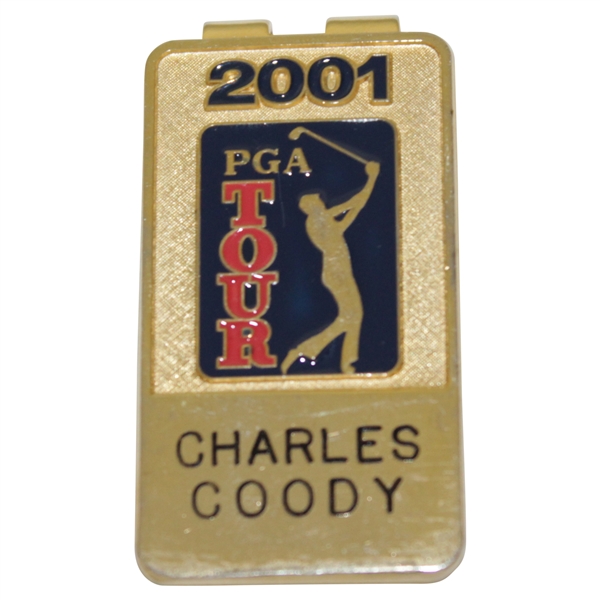Charles Coody's Personal 2001 PGA Tour Money Clip/Badge