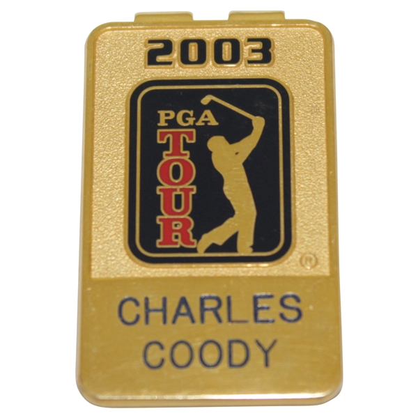 Charles Coody's Personal 2003 PGA Tour Money Clip/Badge