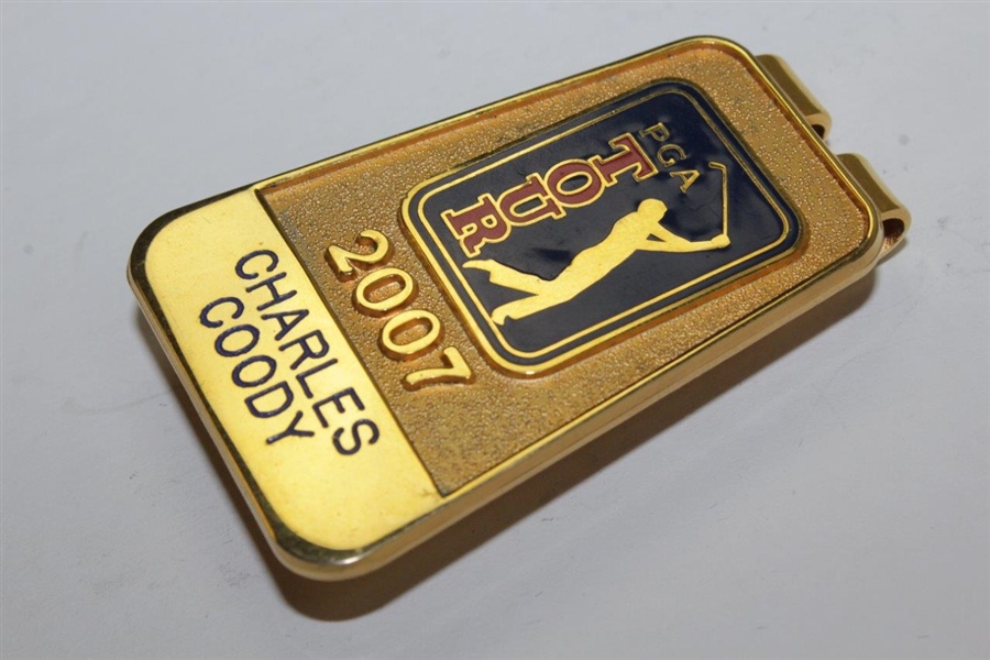 Charles Coody's Personal 2007 PGA Tour Money Clip/Badge