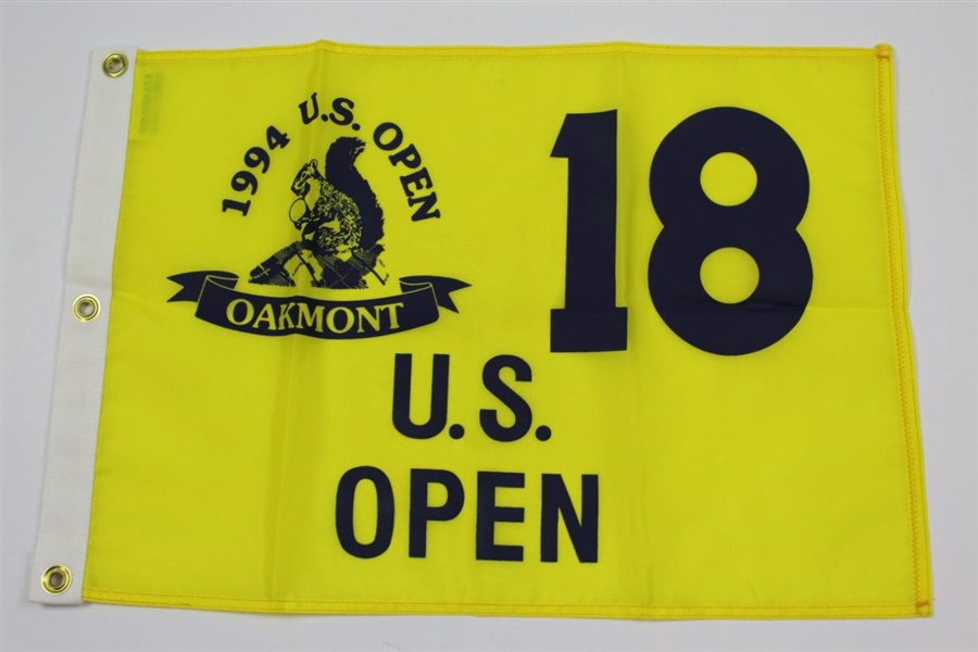 Six (6) US Open Yellow Screen Flags - 1994, 1995, 1996, 1997, 1998, & 1999