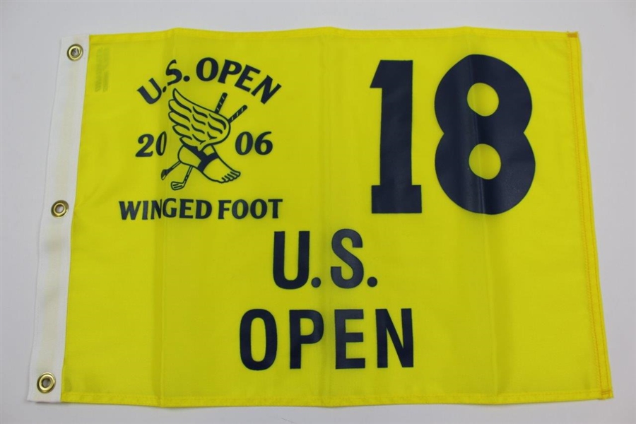 Seven (7) US Open Yellow Screen Flags - 2000, 2001, 2002, 2003, 2004, 2005, & 2006
