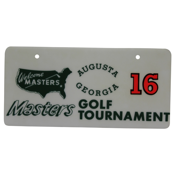 Classic Plastic Masters Tournament Courtesy Car License Plate #16