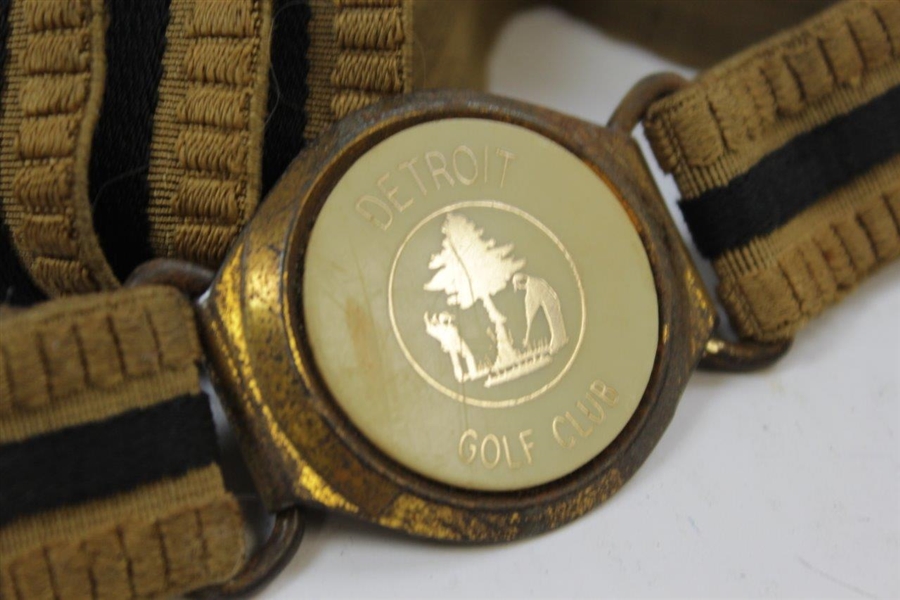 Horton Smith's Personal Detroit Golf Club Vintage Logo Belt