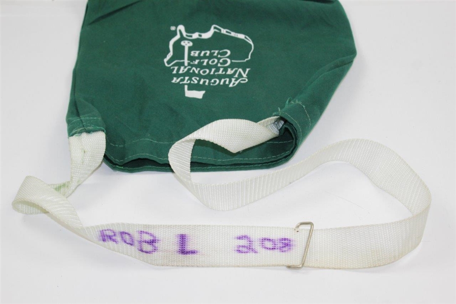 Augusta National Golf Club Used Canvas Tote Bag with Four (4) ANGC Logo Golf Balls