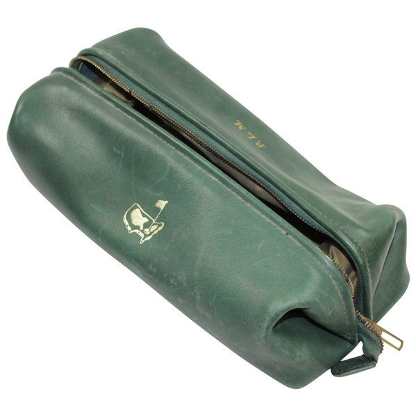 Vintage Augusta National Golf Club Overnight Bag with P.L.M. Initials - Zipper Doesn't Work
