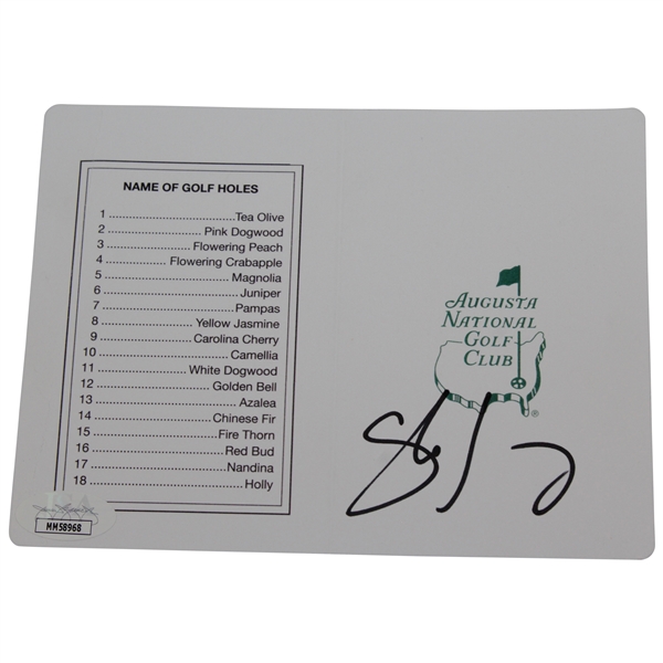 Shane Lowery Signed Augusta National Golf Club Scorecard JSA #MM58969
