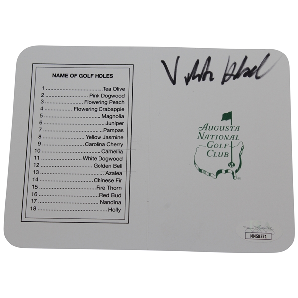 Victor Hovland Signed Augusta National Golf Club Scorecard JSA #MM58571