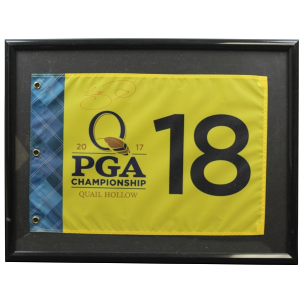Jason Day Signed 2017 PGA Championship at Quail Hollow Yellow Screen Flag JSA ALOA