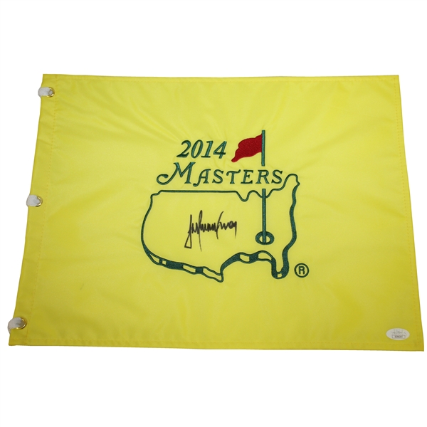 Trevor Immelman Signed 2014 Masters Embroidered Flag JSA #EE96297