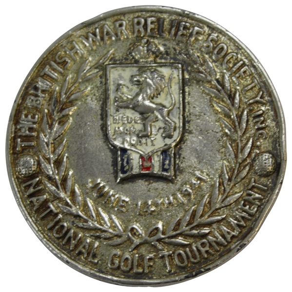 1941 British War Relief Society Tournament Medal
