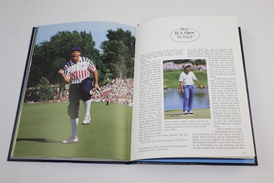 Payne Stewart Signed 1991 US Open at Hazeltine Rolex Annual Book JSA ALOA
