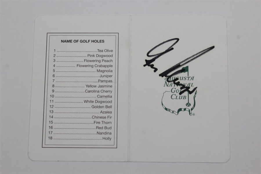 Arnold Palmer, Jack Nicklaus, & Gary Player 'Big 3' Signed Augusta National Golf Club Scorecards JSA & PSA