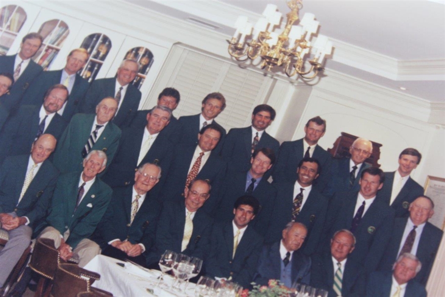1995 Masters Tournament Champions Club Dinner Original Photo Signed by Gene Sarazen JSA ALOA