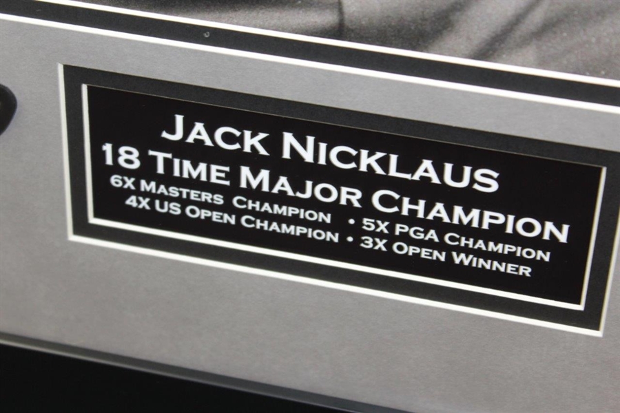 Jack Nicklaus as Amateur Golfing Framed 16x20 Photo  with Signed Cut - Golden Bear Hologram