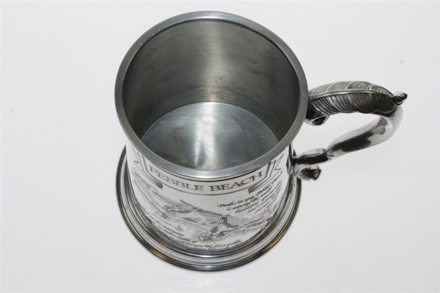 Pebble Beach Sheffield Pewter Tankard  with Course Layout
