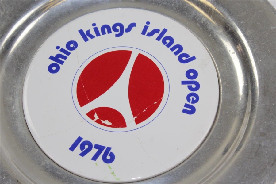 1976 Ohio Kings Island Open Pewter with Porcelain Plate