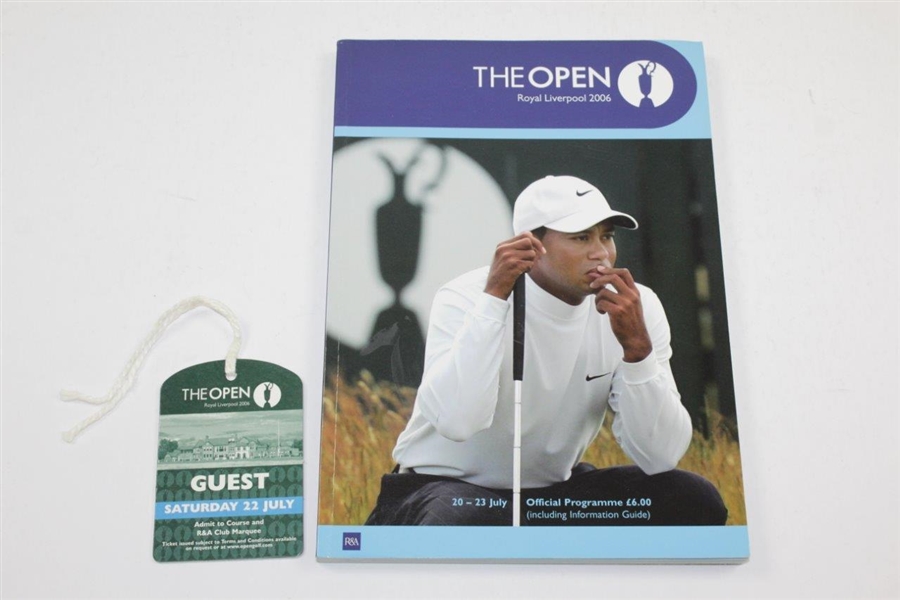2006 OPEN Championship Program and Ticket - Tiger Woods Winner