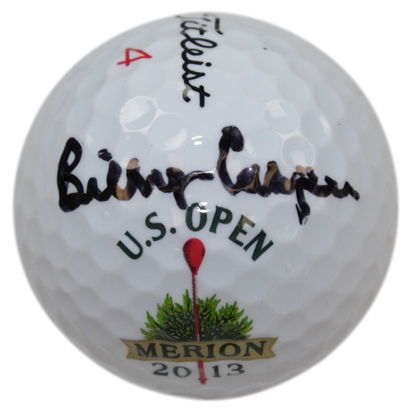 Billy Casper Signed 2013 US Open at Merion Logo Golf Ball JSA ALOA