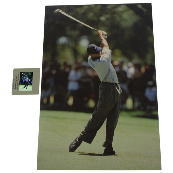 Tiger Woods Original 2001 Color Slide & Print - Comes with Photo Rights - Full Shot!