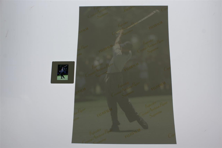 Tiger Woods Original 2001 Color Slide & Print - Comes with Photo Rights - Full Shot!