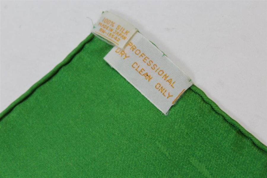 Classic Augusta National Golf Club 100% Silk Green & Yellow Handkerchief