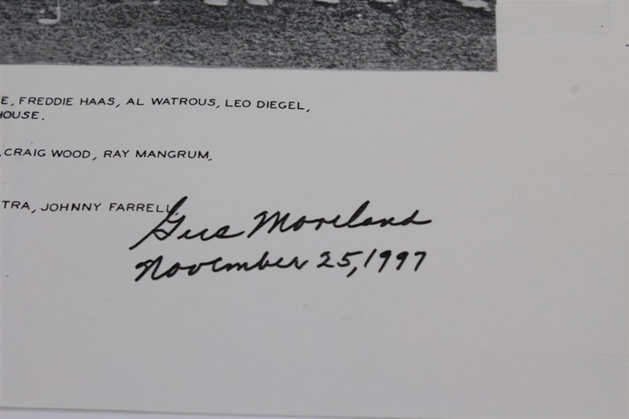 Gus Moreland Signed Acushnet Advertising '1934' Masters Field Photo JSA ALOA