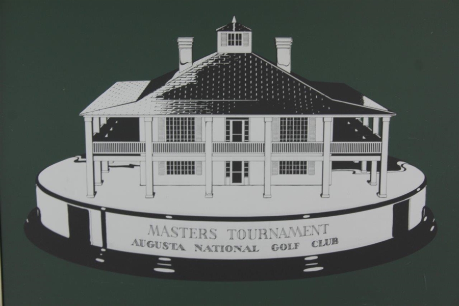 The 1983 Masters' Silver Anniversary Travelers Reflective Clubhouse Poster - Framed