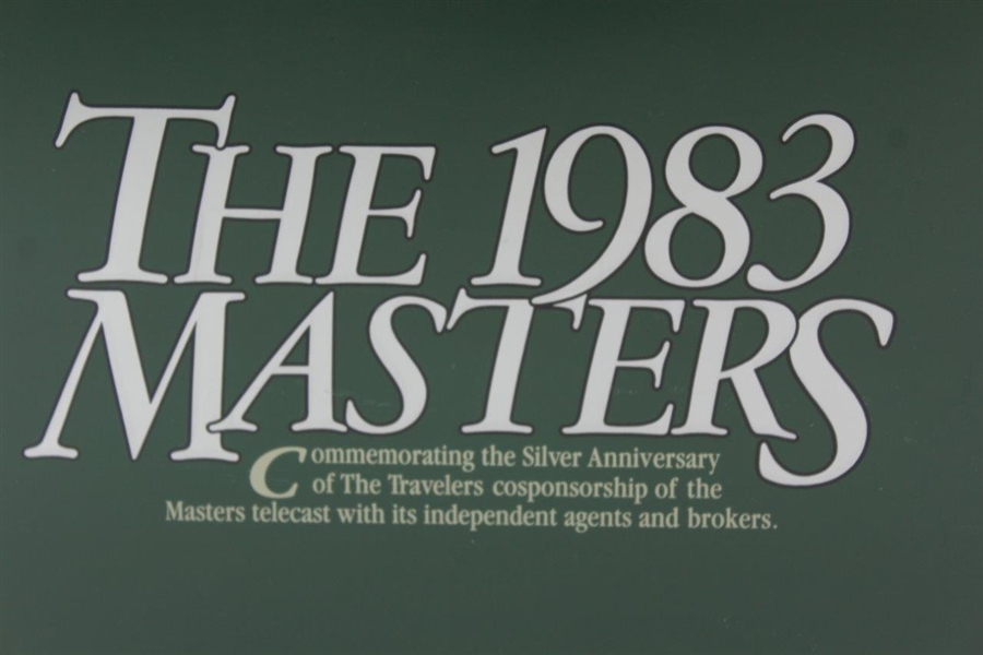 The 1983 Masters' Silver Anniversary Travelers Reflective Clubhouse Poster - Framed