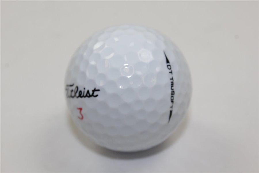 Justin Thomas Signed Titleist Logo 3 Golf Ball JSA ALOA