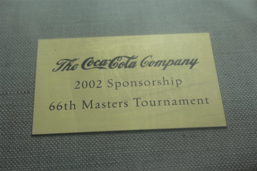 2002 Masters Tournament Coca-Cola Ltd Ed Golf Hole Commemorative Money Clips - Framed