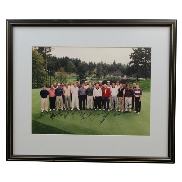 Palmer, Nicklaus, & others Signed Jacobson & Friends 11x14 Field Photo - Framed JSA ALOA
