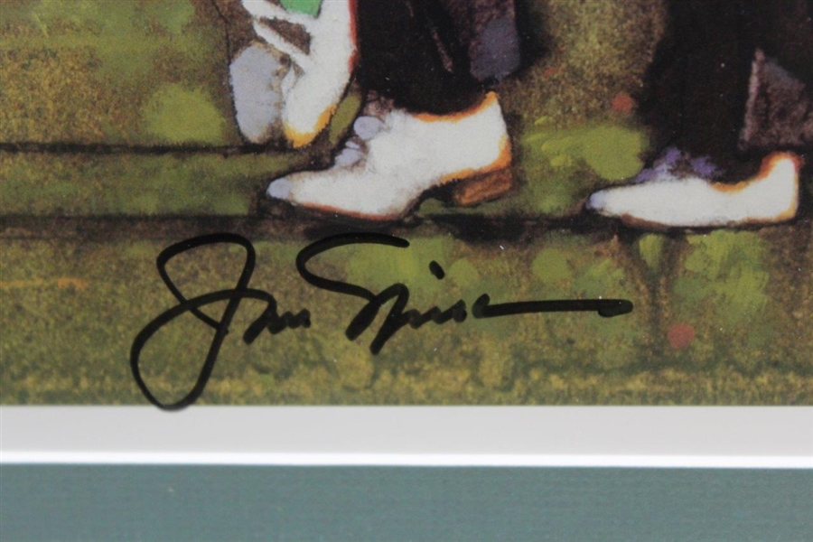 Jack Nicklaus & Jack Nicklaus Jr. Signed 1986 Masters 18th Fairway Print - Framed JSA ALOA