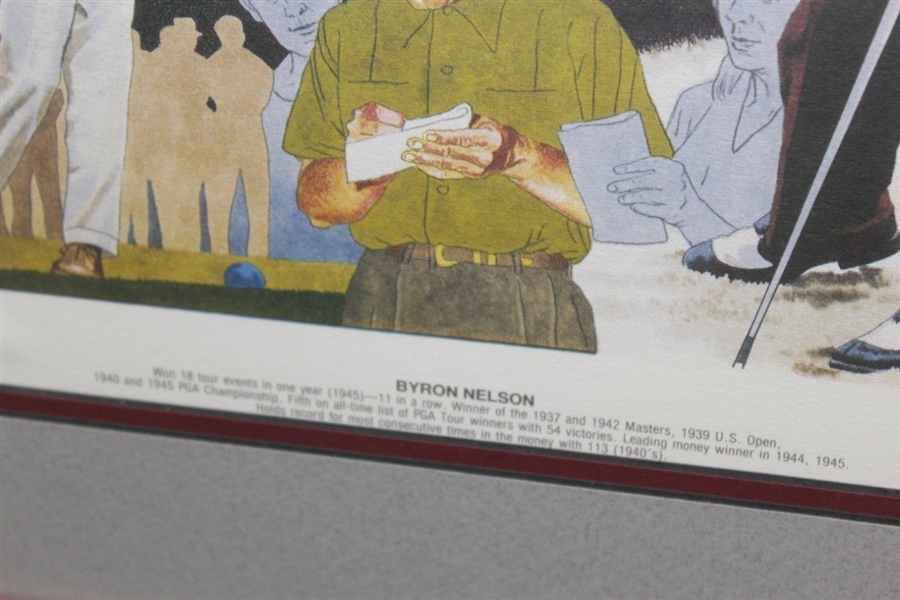 Byron Nelson Signed Ltd Ed Jim McQueen Career Collage #11/1000 - Framed JSA ALOA