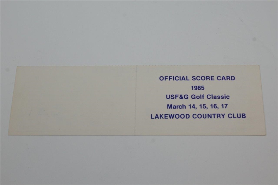Tom Watson & Seve Ballesteros Signed 1985 USF&G Golf Classic Offical Scorecard JSA ALOA